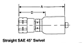 Straight SAE 45º Swivel